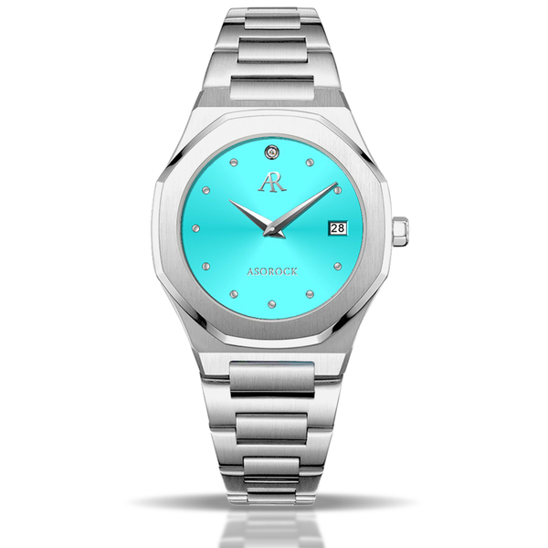 Silver/Blue turquoise dial goddess (PRE-ORDER)– ASOROCK WATCHES