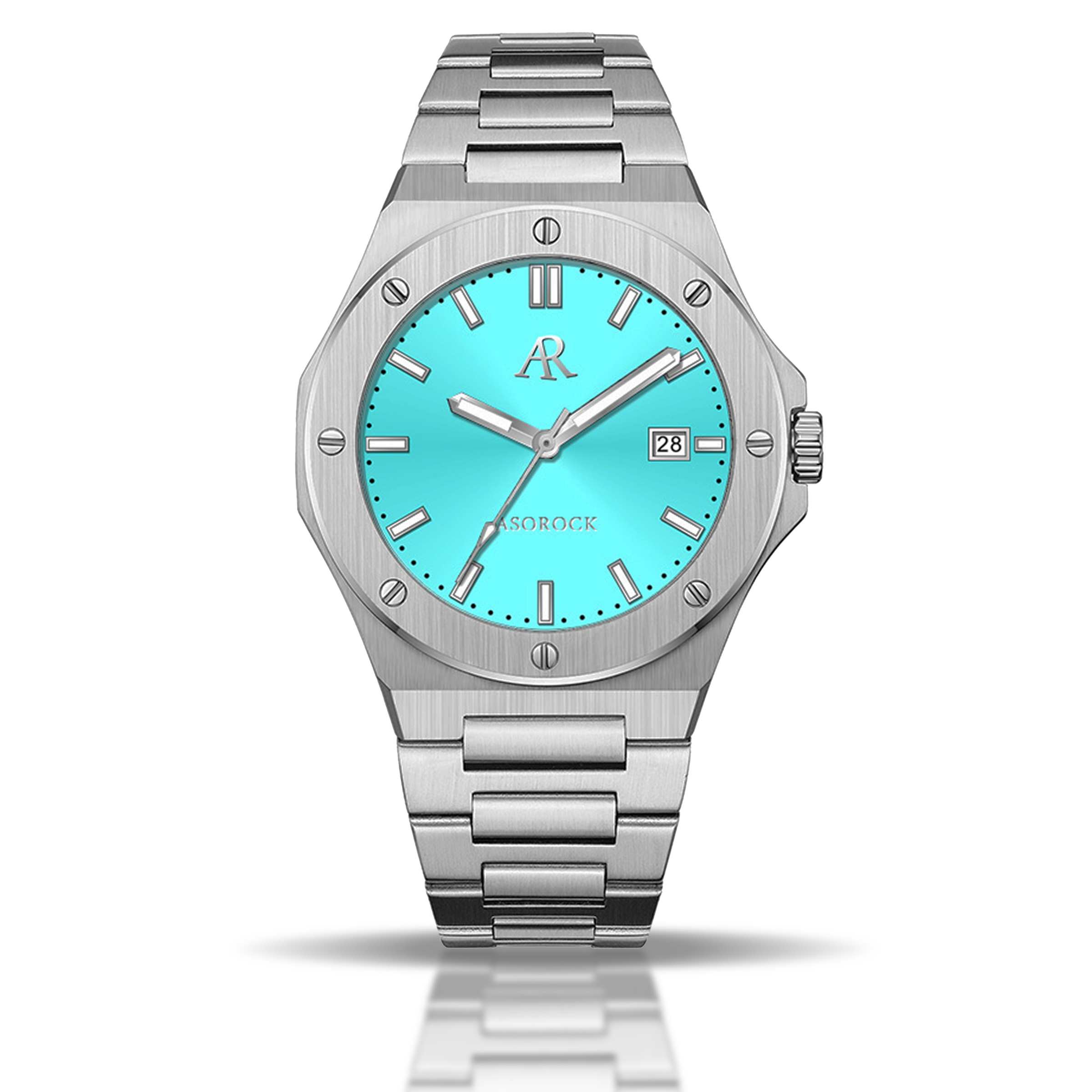 Silver/Blue turquoise dial Mansa (PRE-ORDER)– ASOROCK WATCHES